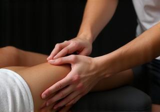 Sports massage in session